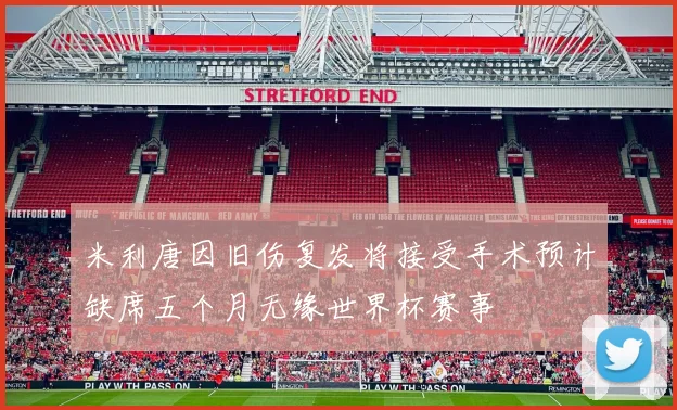 米利唐因旧伤复发将接受手术预计缺席五个月无缘世界杯赛事